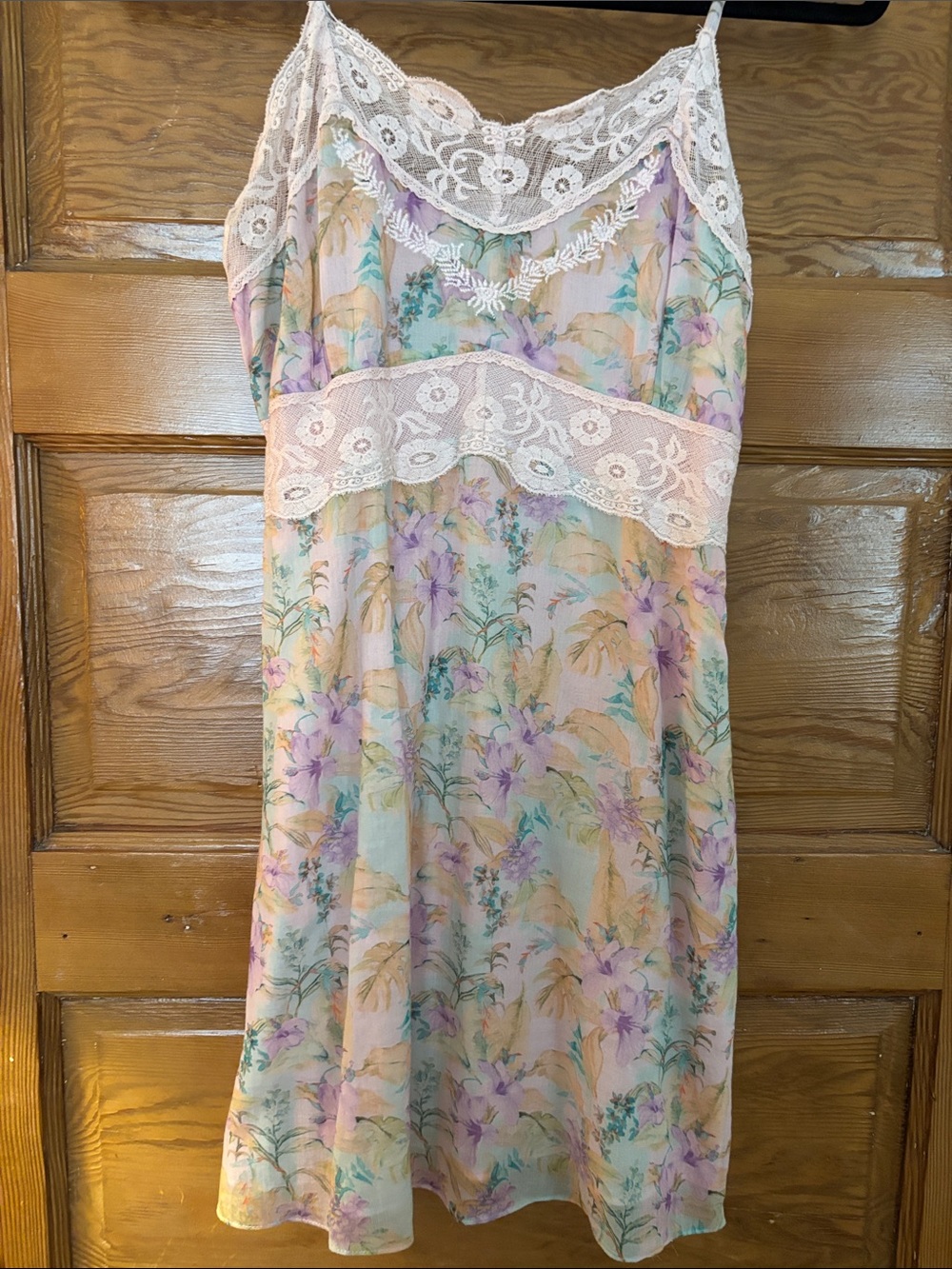 LoveShackFancy Pale Pink Lace-Trim Slip